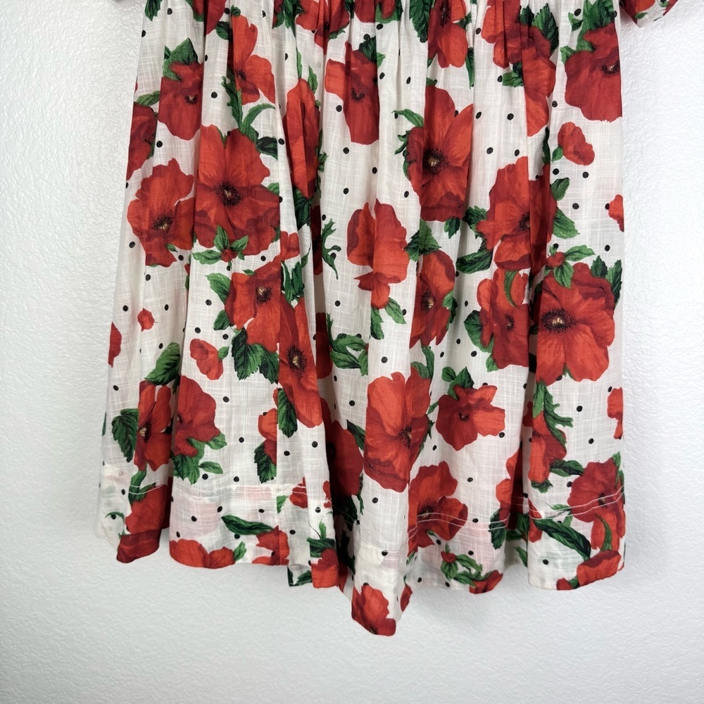 Anthropologie Maeve Red and Green Floral Dress - Picture 5 of 9